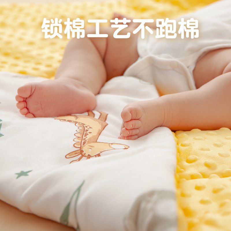婴儿抱被初生包被春秋冬季厚款纯棉宝宝10月份产房新生包单豆豆绒