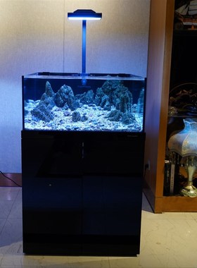 可丽爱鱼缸底滤过滤系统整体超白玻璃客厅一体生态水族箱DF溪流缸