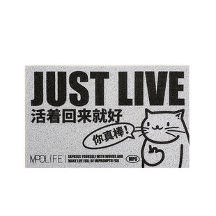 蚊字邮局  创意家用丝圈入户地垫蹭土脚垫耐脏耐磨活着回来就好W
