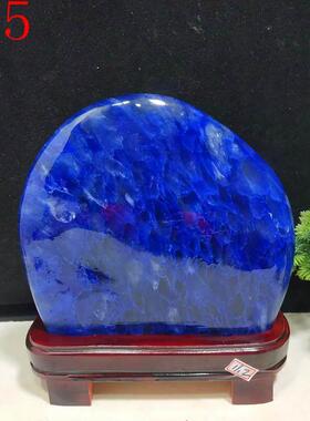 天然原石精品奇石蓝色水晶石家居装饰客厅玄关办公室高档送礼摆件