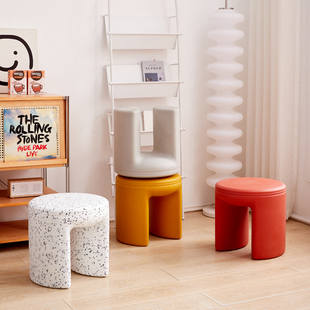 矮凳换鞋凳板凳塑l料胶儿童家用加厚等位凳子圆形凳时尚迷你小茶