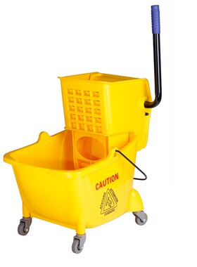 白云榨水车单桶榨水车24L挤拖把B水桶家用挤水桶酒店清洁车08079