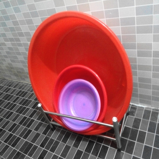 浴室脸盆收纳架放o洗澡大脸脚盆整理架厕所不锈钢包邮