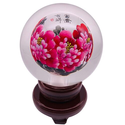诚信内画水晶球纯手绘图案办公桌客厅电视柜工艺礼品特色礼品