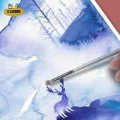 韩竹水粉画笔装 水彩笔排笔美术生尼龙笔刷色彩丙烯油画颜料画画绘