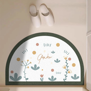 卡通半圆浴室软硅藻泥地垫卫生间门垫速干浴室防滑脚垫家用吸水垫