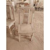 中国实木餐椅北方老榆树家庭餐厅覆古凳大象头椅坚固耐用靠背椅