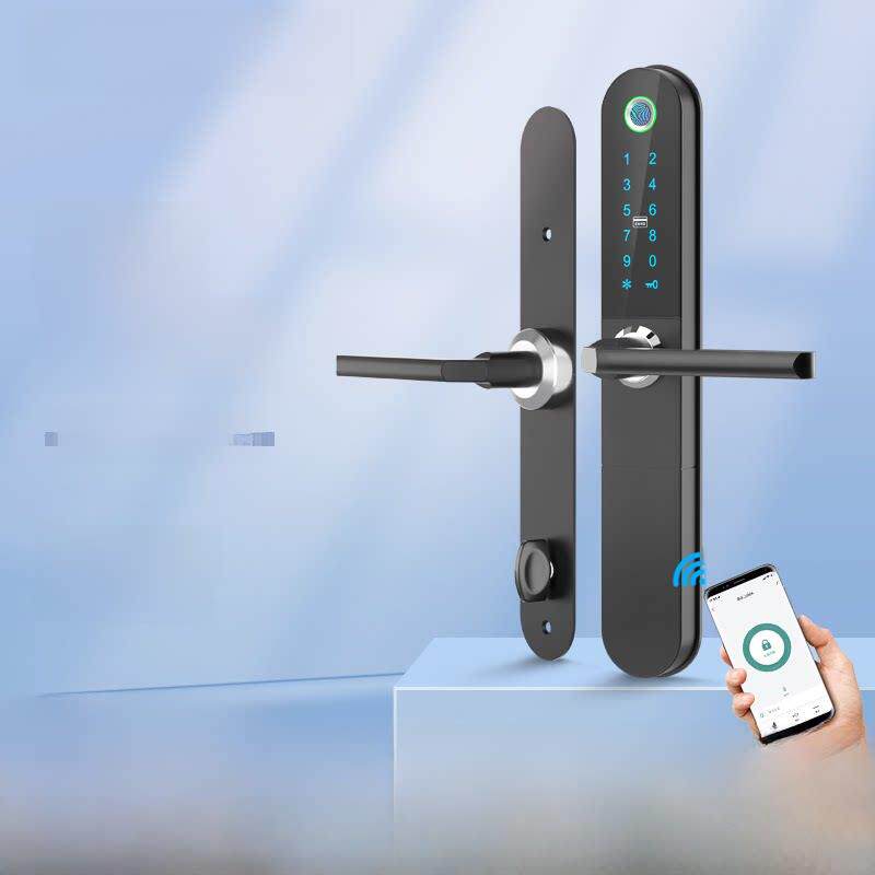 【送专用电池】88指纹锁防盗门锁智能密码锁入户门电子刷卡锁家用