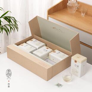 新款高端安吉白茶礼盒包装盒空盒通用半斤装散茶福鼎白茶叶盒定制