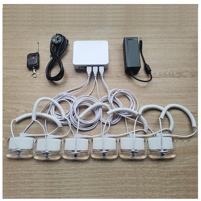 盟安安防多路手一拖六手机防盗报警器展示架手机防盗器体验台通用