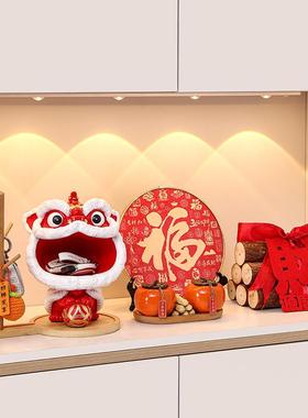 国潮醒狮入门口钥匙醒狮1.21收纳玄关装户饰摆件厅奢高档乔迁新客