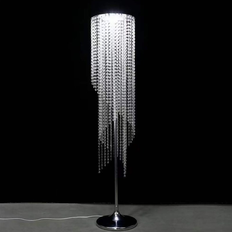 婚礼水晶灯亚克力路引灯婚庆新款道具铁艺珠链舞台摆件布置装饰