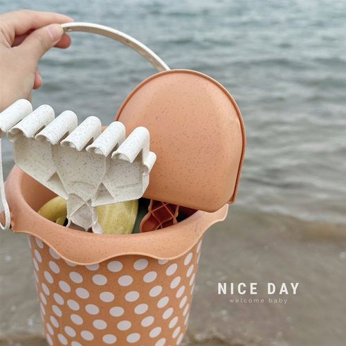 韩国ins儿童沙滩玩具套装麦秆玩沙铲工具戏水挖沙推土车加厚耐摔