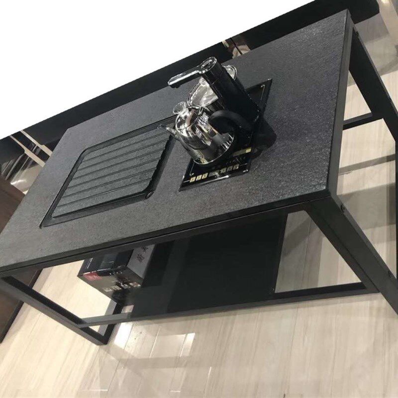 高档茶几 会客接待1.3米火烧石面功夫茶几配全自动电磁炉包邮