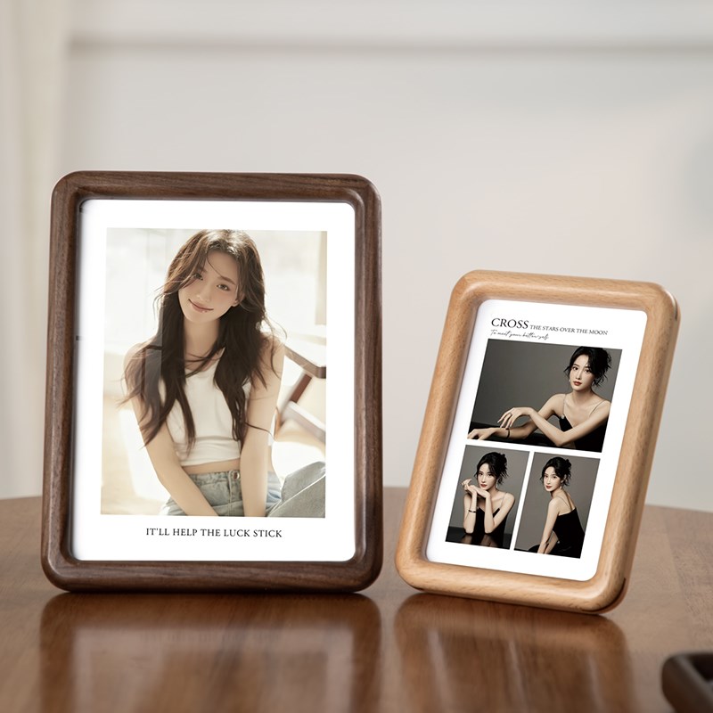 胡桃木相框摆台照片打印加实木定制diy冲洗结婚照相片做成摆件