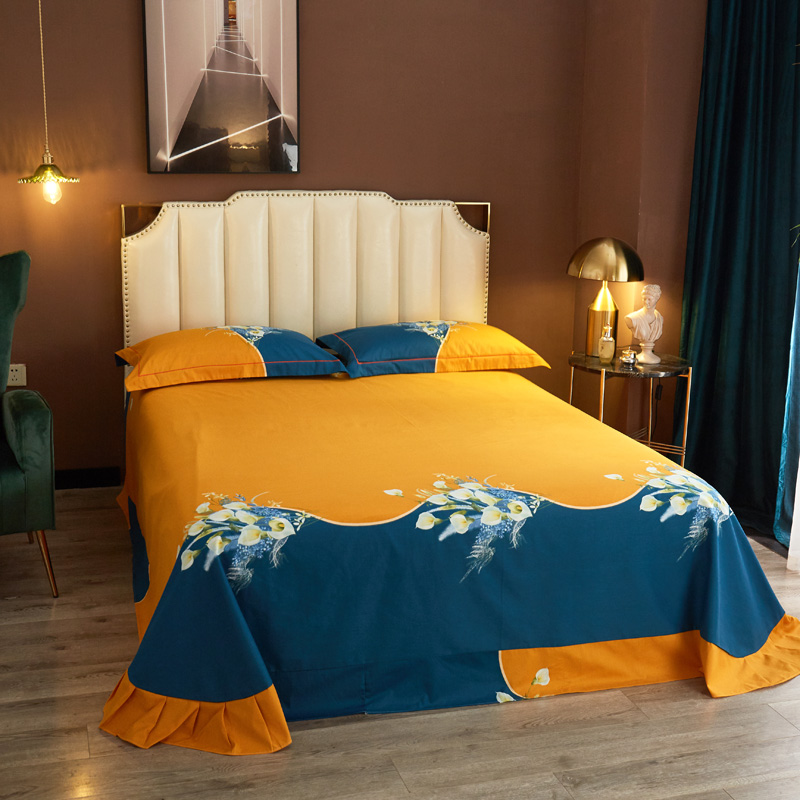 磨毛床上四件套100全棉加厚床单双人被套罩秋冬季床上用品4