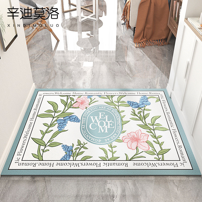 入户门地垫pvc可擦免洗进门门口踩脚垫美式新款玄关门垫皮革地毯,居家布艺,家用脚垫,淘宝优惠券,粉丝福利购,淘宝优惠卷