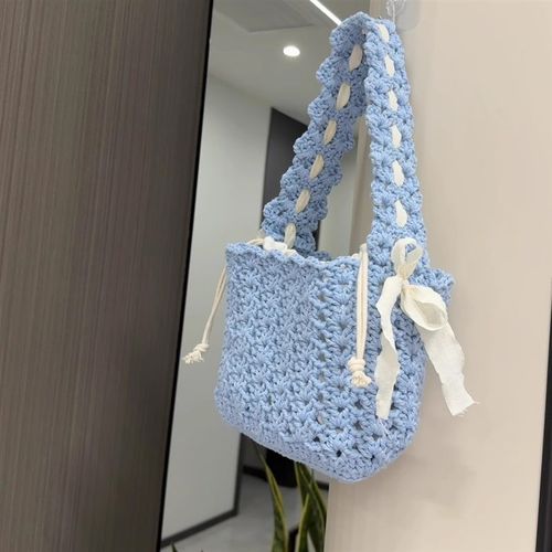 勾线手工编织钩织包包diy材料包包钩织材料包毛线手工编织包包