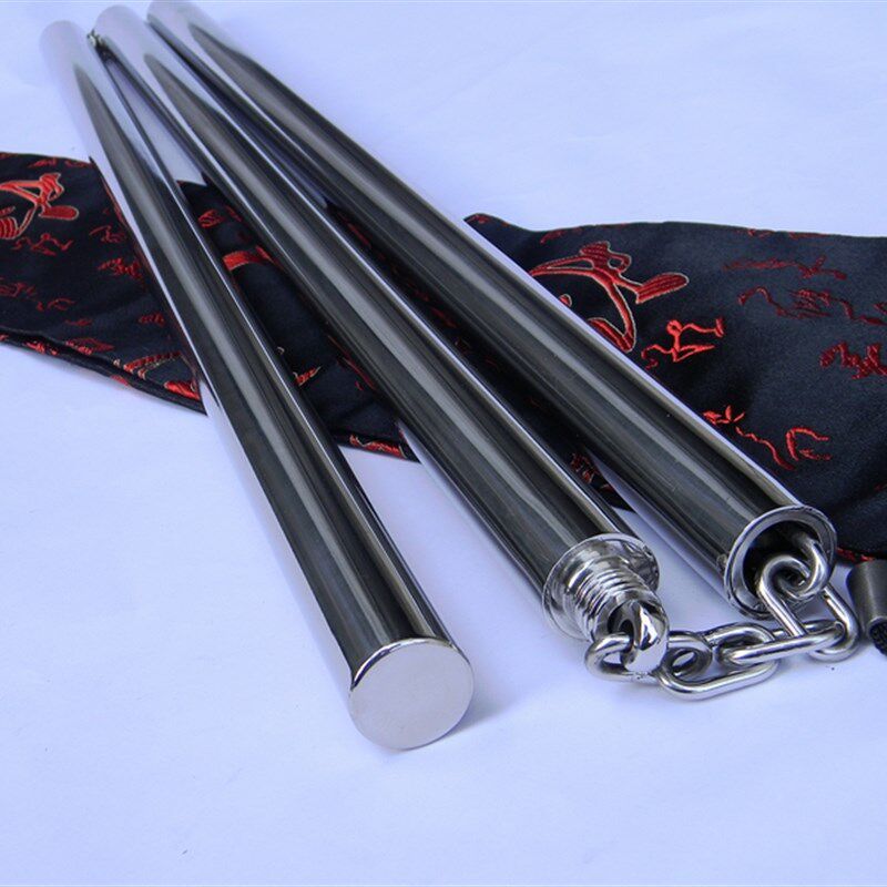 问天组合三节棍304不锈钢长棍问天火旋龙收藏3节棍可旋接成哨子棍