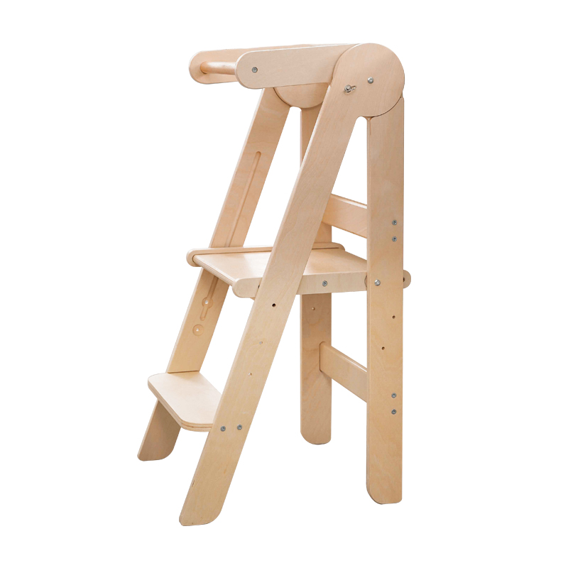 儿童洗漱台阶蒙氏学习塔可折叠防滑宝宝洗手台凳实木踩脚厨房助手