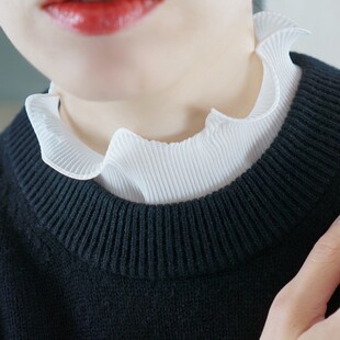 清新白色雪C纺花边淑女OL柔美气质假领子内搭高 女神款 unique