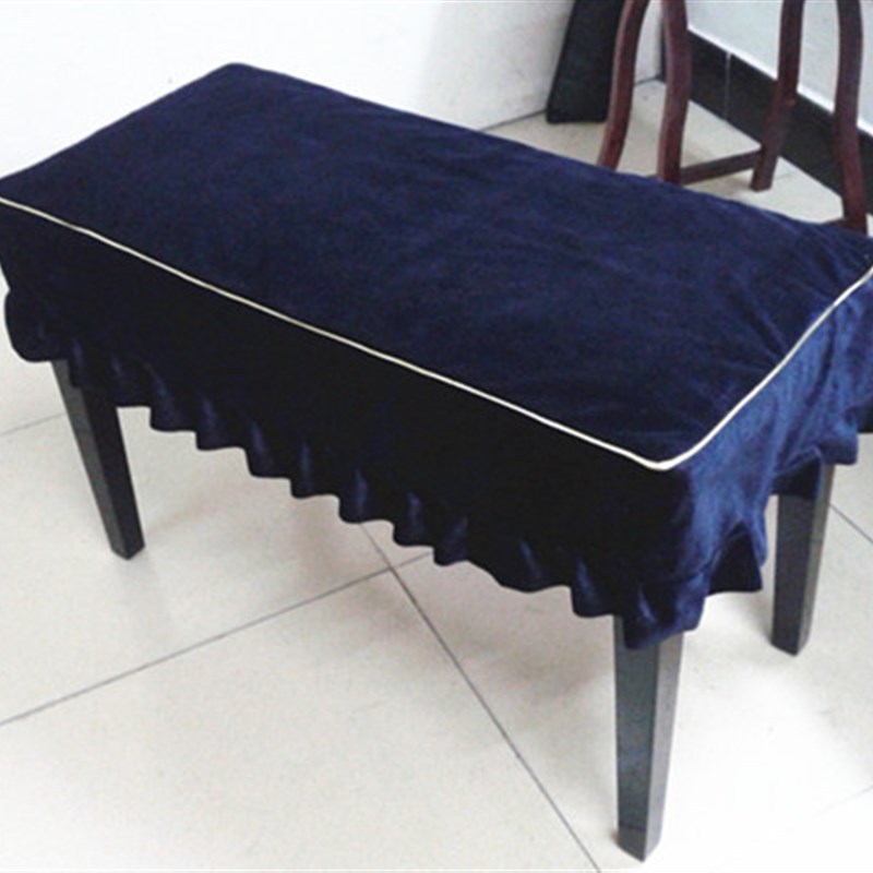 钢琴凳罩/电钢琴凳罩/双人凳罩/金色装饰条折边凳套/可订做/