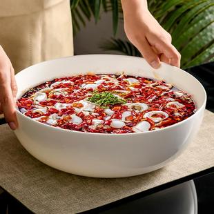 餐具陶瓷大碗料理 骨瓷12寸大汤碗家用加大号汤盆大容量碗大盆大码