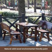 阳台庭院休闲实木桌椅户外露台户外桌椅花园酒吧防腐木桌椅组合套