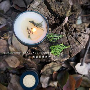 新款雪松鼠尾草礼盒减压室内扩香天然大豆无烟香薰蜡烛安神助眠