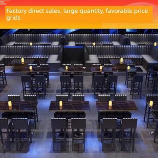 定制酒吧散台高脚桌椅组合清吧酒馆岩板吧台高吧桌子ktv沙发直优