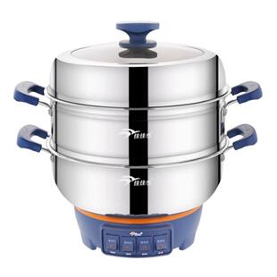 佳佳恋多功能电热锅火锅电炒锅蒸煮炖家用304食品级不锈钢包邮