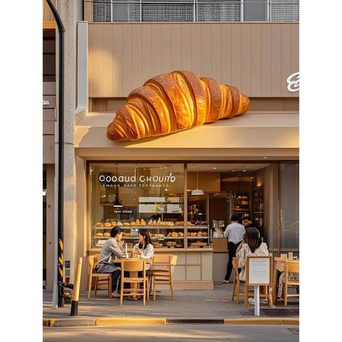 泡沫雕塑定制巨型面包模型玻璃钢雕塑定制商场户外美陈装饰摆件