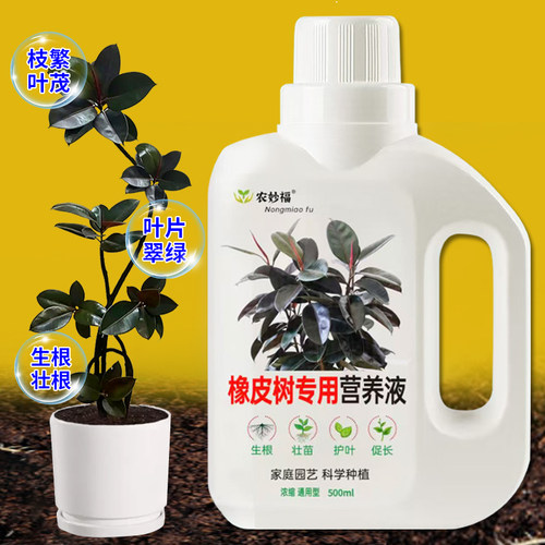 橡皮树专用营养液花卉绿植通用型园艺有机水溶肥黑金刚叶面肥料