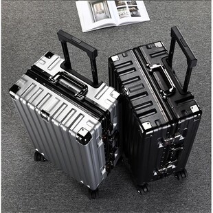 24寸行李箱拉链款铝框款行李箱旅行箱28寸结实耐用登机静音大容量