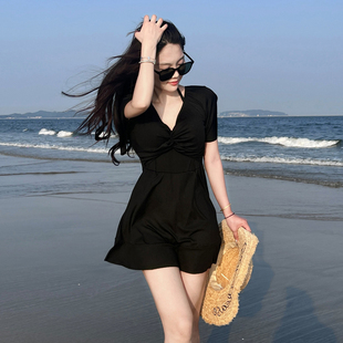 微胖女孩泳衣女2025新款 胖mm高级感泡温 u夏保守显瘦遮肚保守大码