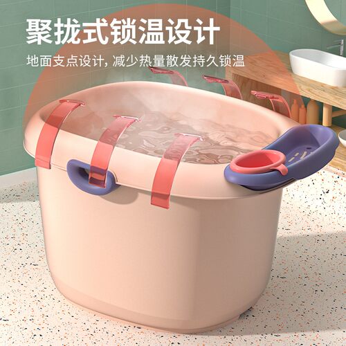 儿童泡澡桶宝宝婴儿洗澡沐v浴桶游泳桶浴桶小孩可坐家用大号洗澡