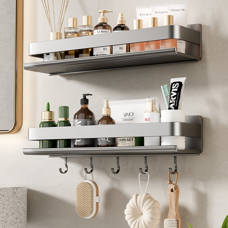 浴室置物架免打孔厕所化妆室阳台洗澡洗手洗漱台墙上壁挂式收纳层,家庭/个人清洁工具,浴室角架/置物架,淘宝优惠券,粉丝福利购,淘宝优惠卷