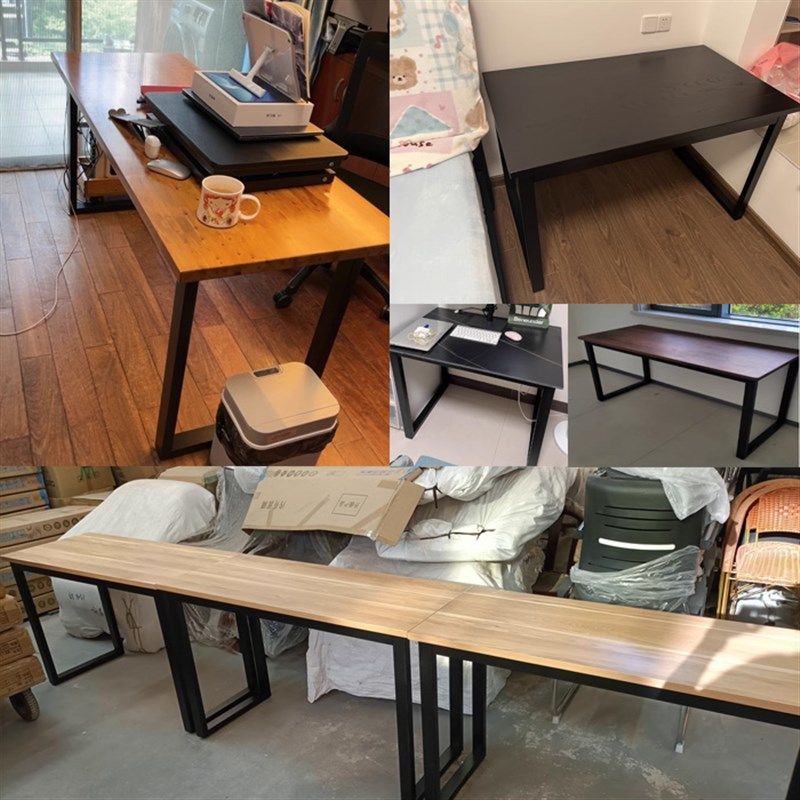 定制桌腿铁艺烤漆岩板支撑桌脚架餐桌书桌茶几支架办公室承重电脑