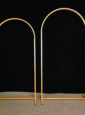 新款婚庆道具黑色拱形拱门舞台背景迎宾摆件装饰婚礼铁艺花架