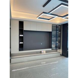 重庆艾佳格客厅电视柜简约现代收纳储物柜整墙背景柜全屋定制家具