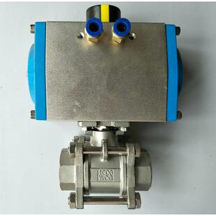 304气动丝口球阀 气动三片式球阀 气动球阀Q611F-16P DN10-DN100