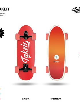 Takeit陆地冲浪板加枫新手性价比冲浪滑板模拟免蹬s6弹簧桥