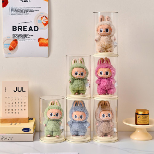 宅萌泡泡玛特拉布布圆柱体展示盒