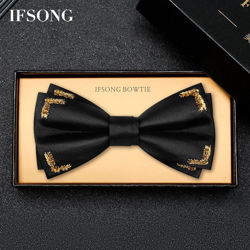 高档黑色金麦穗宴会红色伴郎新郎结婚婚礼男高级感衬衫领结蝴蝶结,服饰配件/皮带/帽子/围巾,领结,淘宝优惠券,粉丝福利购,淘宝优惠卷