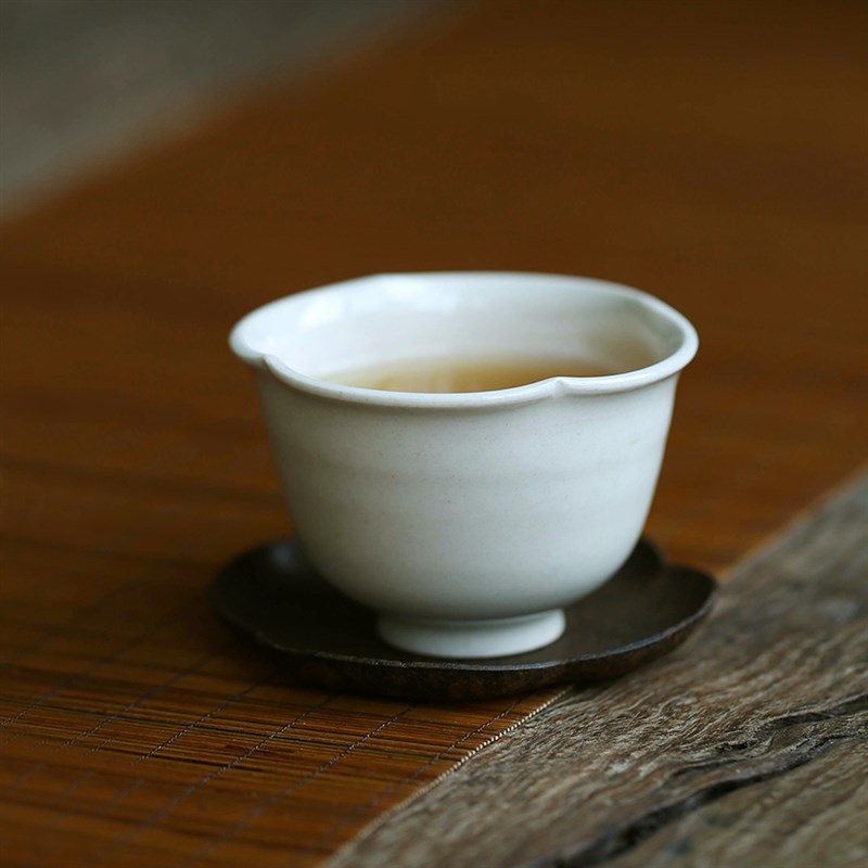 闻香杯草木灰f釉杯子品茗杯主人杯陶瓷单杯功夫茶杯茶具个人小茶