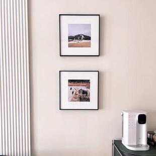 黑色铝合金高级博物馆相框定制摄影展墙婚纱照挂墙宫格相片打印