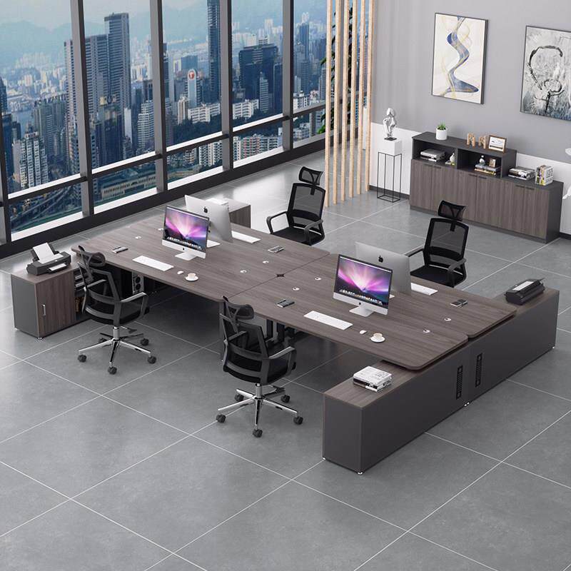 双人职员办公桌员工位桌椅组合办公室现代简约单人电脑桌老板桌