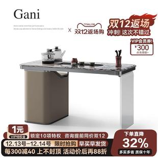 轻奢茶台小户型家用阳台茶桌天然大理石高端泡茶桌椅组合 诚骏意式