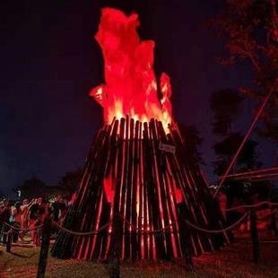 LED火焰灯酒吧灯仿火苗灯仿真电子火盆灯大号篝火晚会火把旺火