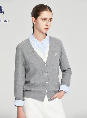 【含羊毛】POLOSHIELD女士针织开衫2026春季新款上衣 6261M1A012